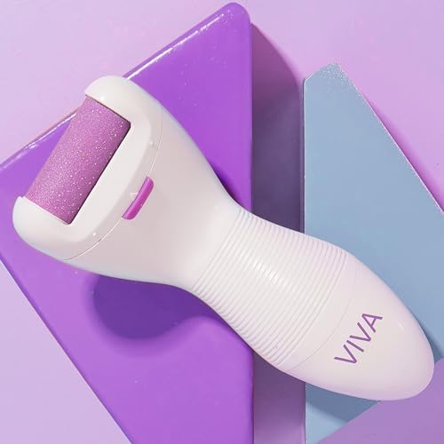 Spa Sciences Viva Most Powerful Pedicure Tool Available-Professional Electronic Foot Smoothing Pedi Tool for Removing Hard, Dry, Cracked Skin/Calluses on Feet, Rechargeable-2 Treatment Heads Included