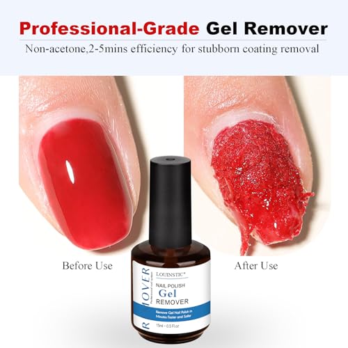 Gel Polish Remover, Gel Remover Kit Includes Cuticle Oil and Nail Polish Remover Tool No Soaking or Wrapping Removes Gel Polish in 2-5 Minutes