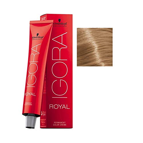 Schwarzkopf Professional Igora Royal Permanent Hair Color (with Sleek Tint Brush) (7-55 Medium Blonde Gold Extra)