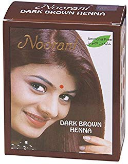Noorani Henna Based Hair Color and Herbal Powder | Shipping in USA | Ships from California (1 (6 Pouch x 10g), DARK BROWN HENNA)