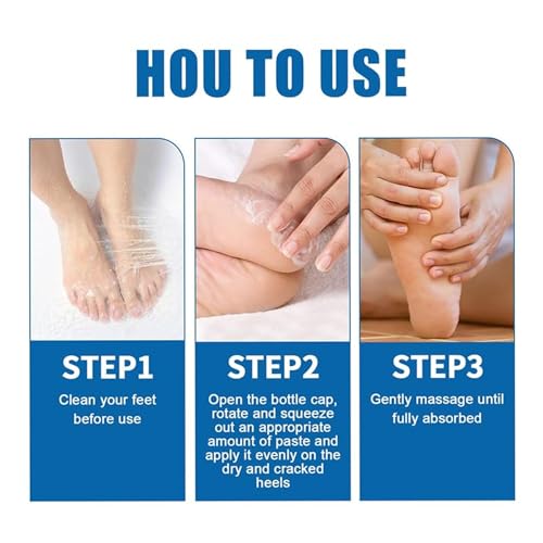 Equrhsa Foot Care Cream Cracked Feet, Equrhsa Crack Feet Prevention Stick, Anti Cracking Foot Cream Roll On, Foot Balm Stick for Dry Cracked Feets, Hydrating, Deep Moisturizing (2PC-Mix)