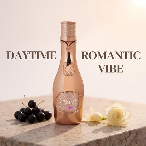 Priv Rose for Men | Eau de Parfum 100ml | Fresh Citrus & Woody Cologne with Vanilla, Gourmand, Fruity, Floral Rose | Long-Lasting Day to Night Fragrance