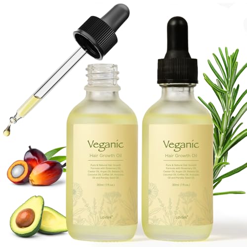 Veganic Natural Hair Growth Oil Kit, Veganic Hair Oil for Hair Growth 2pcs.