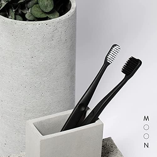 MOON Soft Bristle Toothbrush 4-Pack - Extra Soft Toothbrushes for Adults, Sensitive Gums & Teeth-Friendly - 720 Tapered Ultra-Fine Bristles per Brush for Gentle Deep Cleaning (4 Pack)