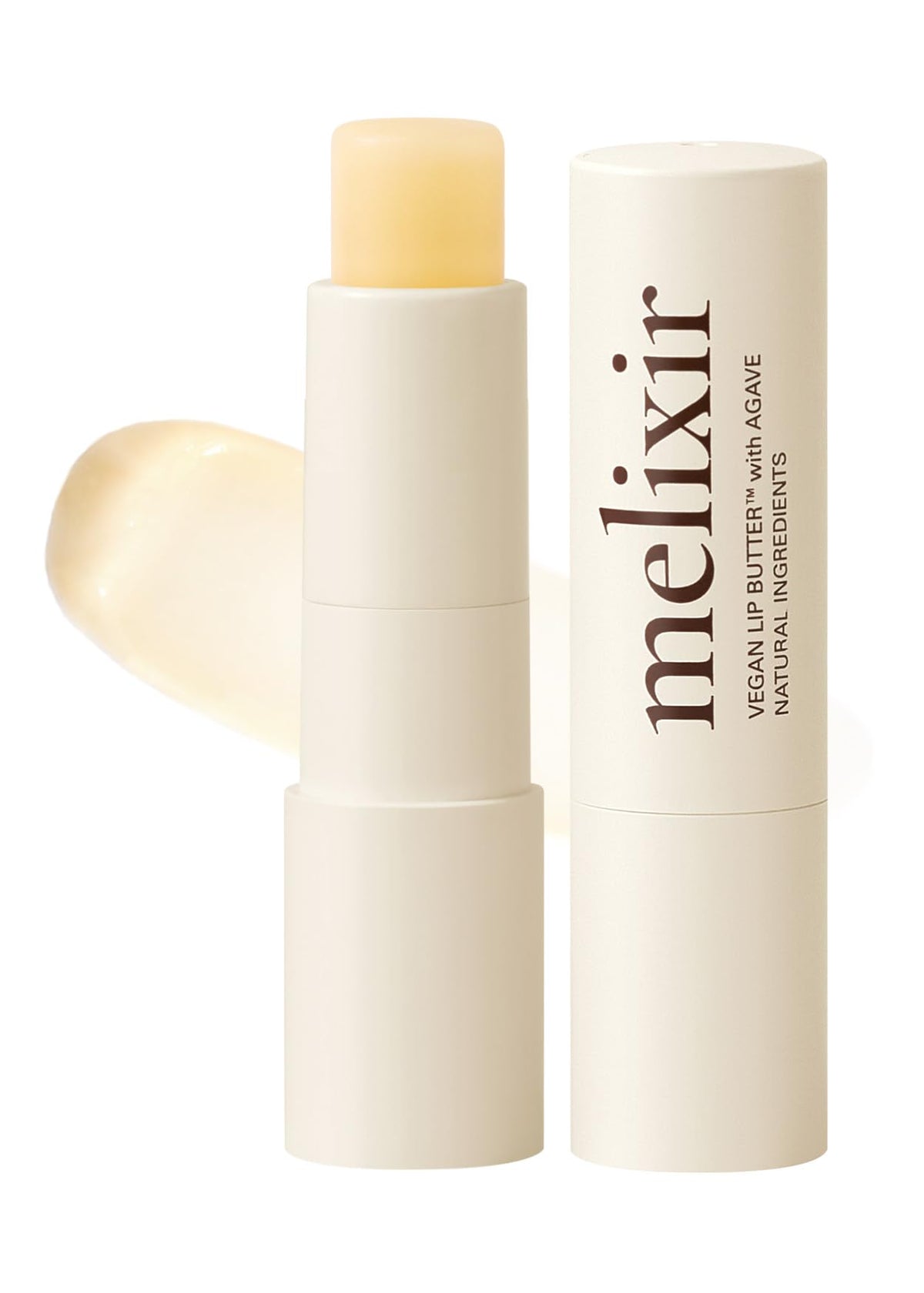 Melixir Vegan Lip Butter #01 Agave(Clear) (+11 more colors), Bee Free, Petrolatum Free, Deep Nourishing Plant-Based Vegan Chapstick, Lip Balm for Dry, Cracked and Chapped Lips