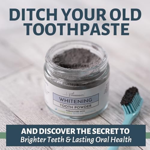 Remineralizing Tooth Powder – Fluoride-Free Natural Oral Care – Gently Cleans & Whitens – Supports Strong Teeth & Fresh Breath – Vegan, Non-GMO, Made with Clean Ingredients (Regular, WHITENING)
