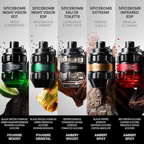 Viktor&Rolf - Spicebomb Extreme Men’s Cologne Gift Set - Woody & Spicy - Cologne for Men - With Notes of Tobacco & Vanilla - 3 Fl Oz & 2, 0.3 Fl Oz Travel Size Fragrances