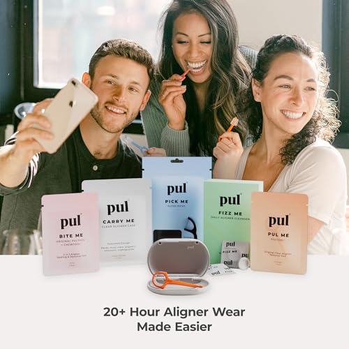 PUL Pack of 4 Reusable Clear Aligner Removal Tool — Compatible with Invisalign, Removable Braces, Retainers & Trays – Easy-to-Use Device Remover, Dental & Oral Hygiene Care Product – Blue