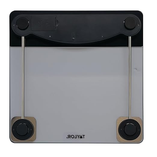 Taylor Digital Glass Bathroom Scale, Scale for Body Weight, Digital Weighing Machine for People, Tinted Glass and Brushed Stainless Steel Accents, 440 lb Capacity, Vanishing LED, Tinted, Clear