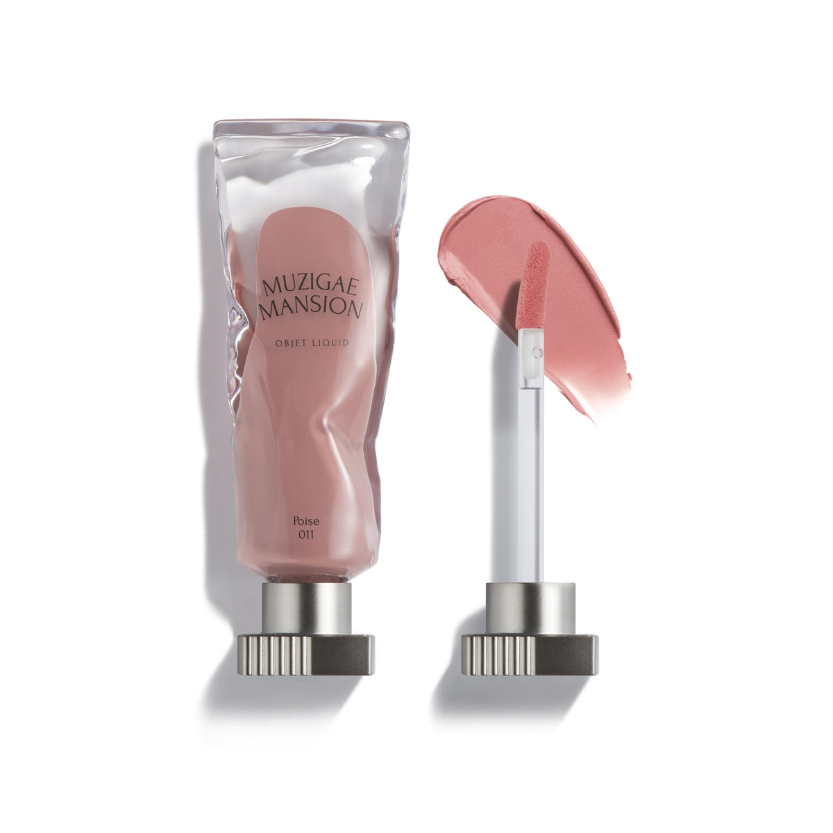 MUZIGAE MANSION Objet Lip Stain (Unique Paint Tube Design) – Velvet Matte Tint, Long-Lasting Waterproof Lipstick, Hydrating Korean Makeup, Red & Rose Gloss, K-Beauty Tinted Lipstain (11 POISE)