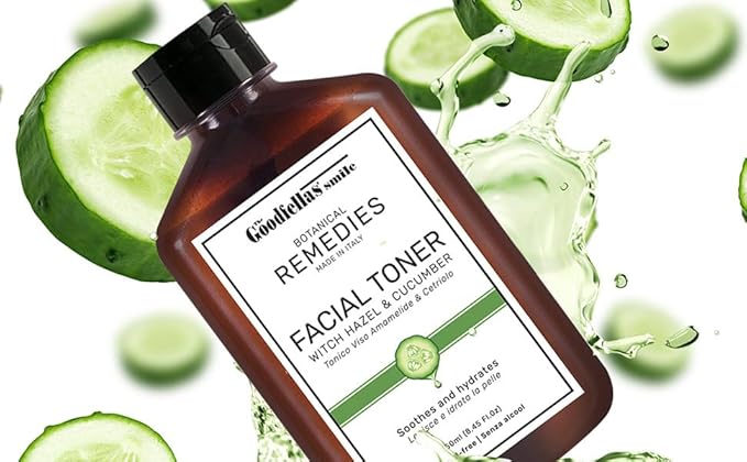 Officina Artigiana Facial After‑Shave Toner – Soothes & Hydrates Skin After Shaving – Witch Hazel & Himalayan Cucumber, Alcohol‑Free, 250ml – Made in Italy