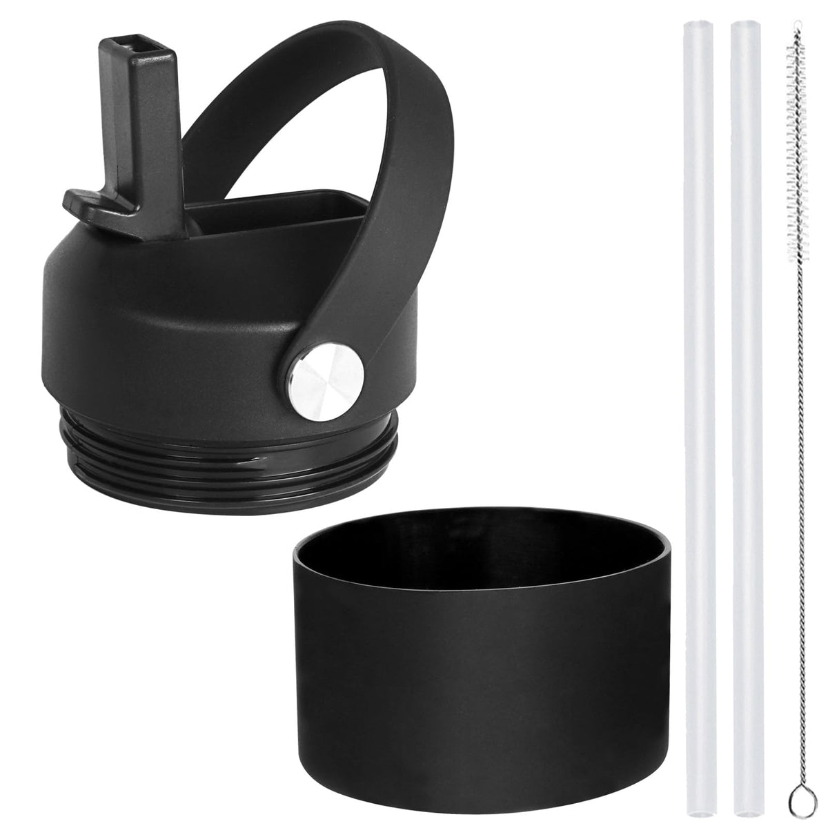 Straw lid for Yeti Rambler Water Bottle 18 26 36 64 oz, Replacement Cap Straw Cap for RTIC 18oz 26oz 36oz, Lid with Straw and Brush and Flexible Handle 