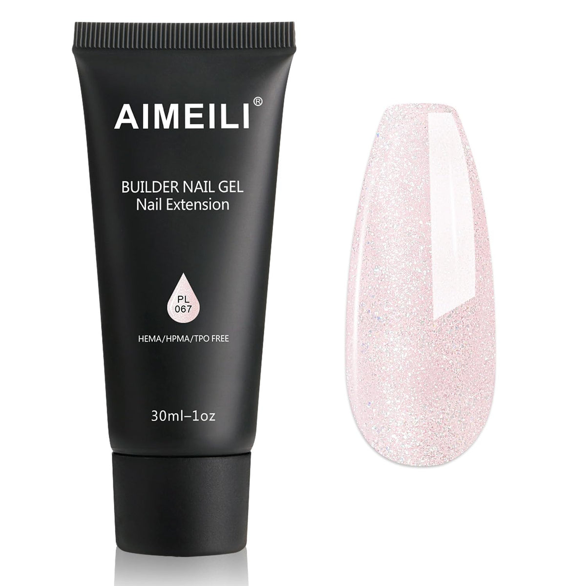 AIMEILI Poly Nail Extension Gel Builder Nail Gel Hema Free Poly Nail Enhancement Nail Art Design DIY Salon Nail At Home Gift for Women Nail Gel - 067