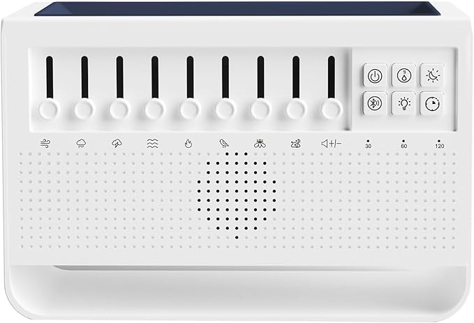 Customized White Noise Sleep Speaker, Nature's Tuner 8 Sounds from Nature, Bluetooth Wireless Speaker for Travel, Portable Noise Machines for Sleeping with Night Lights and humidifier, Timers
