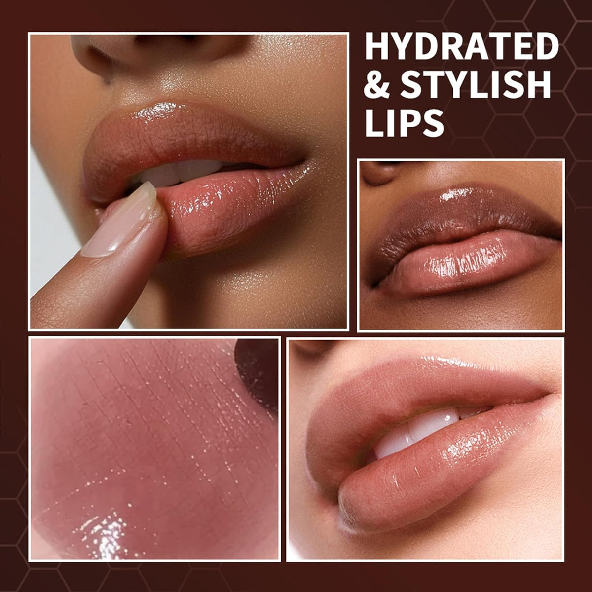 Black Honey Lip Balm, Lip Tinted, Moisturizing Lip Care for Soft Smooth Lips, Long Lasting Hydration, Natural Ingredients Nourishing Formula for Dry Lips (2PCS Black Honey, Large)
