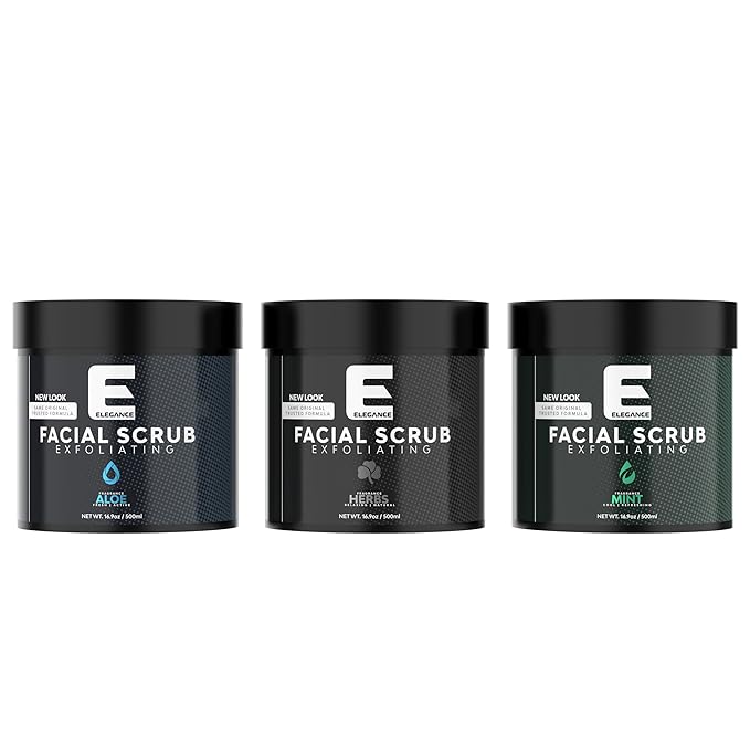 Elegance Natural Face Scrub, 16.9 Oz, Mixed Herbs Based Facial Scrub, Exfoliate and Eliminate Impuritites for a Healthy and Hydrated Glowing Skin