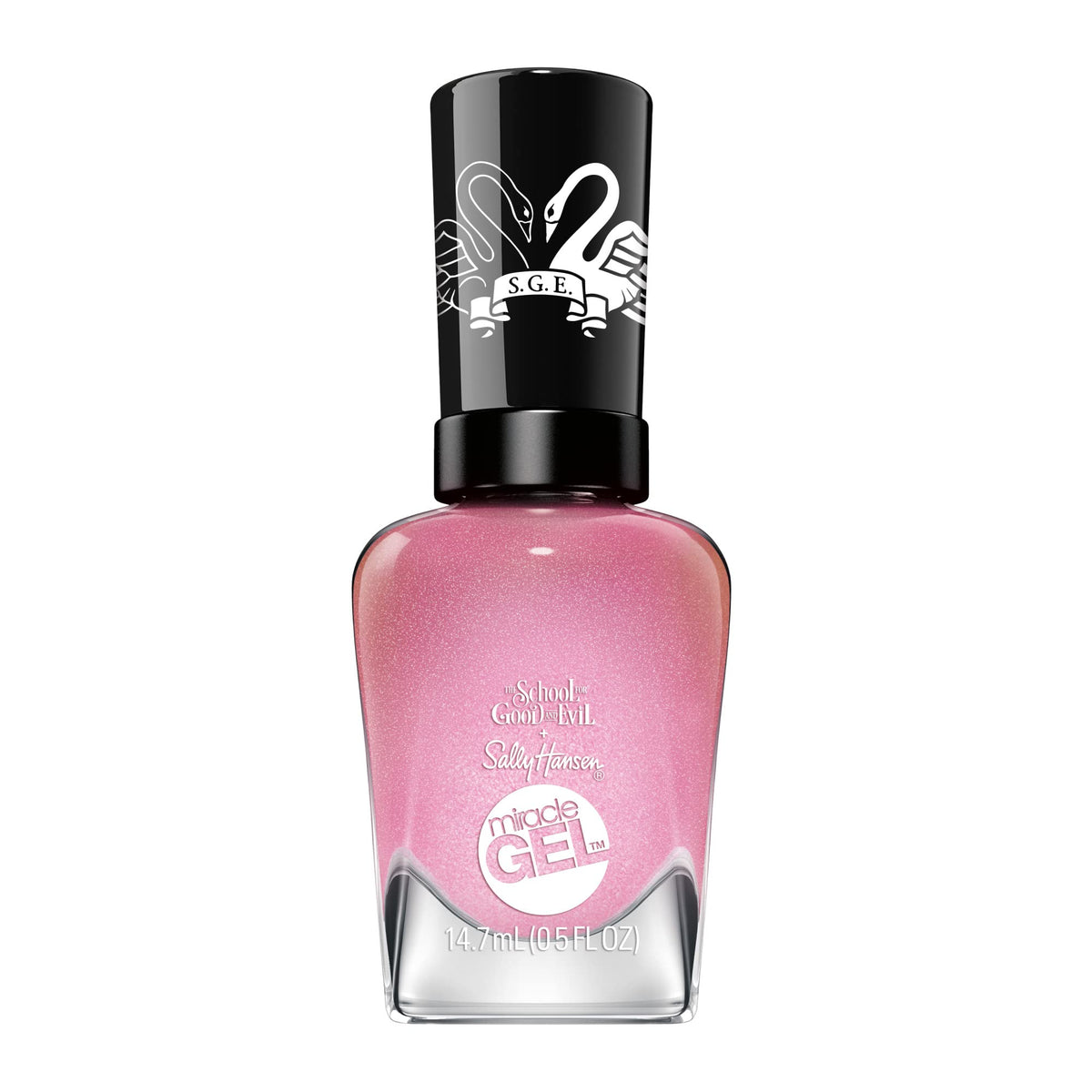 Sally Hansen Miracle Gel™, The School for Good and Evil Lovey Dovey, Long Lasting, Gel-Like Formula, No UV Lamp Needed, Pink Nail Polish