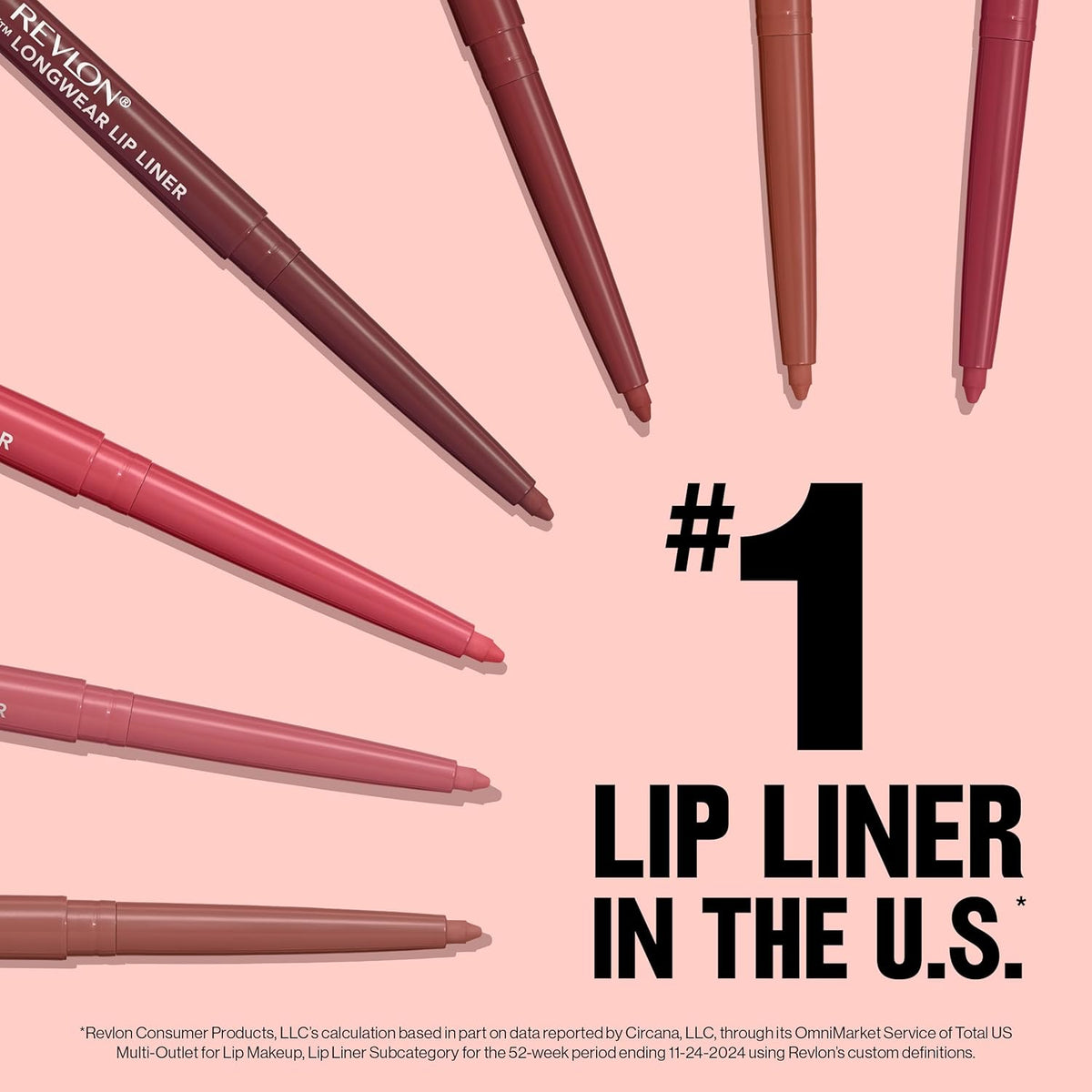 Revlon Colorstay Lip Liner Makeup with Built-in-Sharpener, Longwear Rich Colors, Smooth Application, 660 Mauve, 0.01 oz