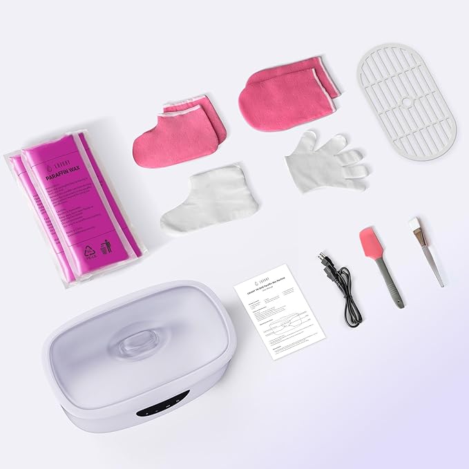 Paraffin Wax Machine for Hands and Feet, Paraffin Wax Warmer with Auto Mode for Beginner-Friendly Home Spa, All-in-One Kit for Paraffin Bath