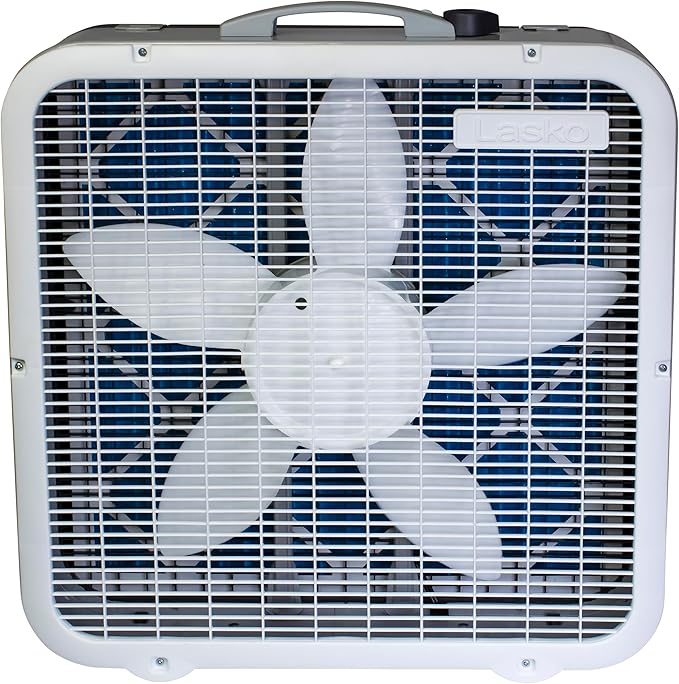 Lasko Air Flex 20" 2-in-1 Box Fan and Air Purifier in One with MERV10 Air Purifying Filter for Cleaner and Cooling Breeze, 3 Speeds, Steel Body, FF305