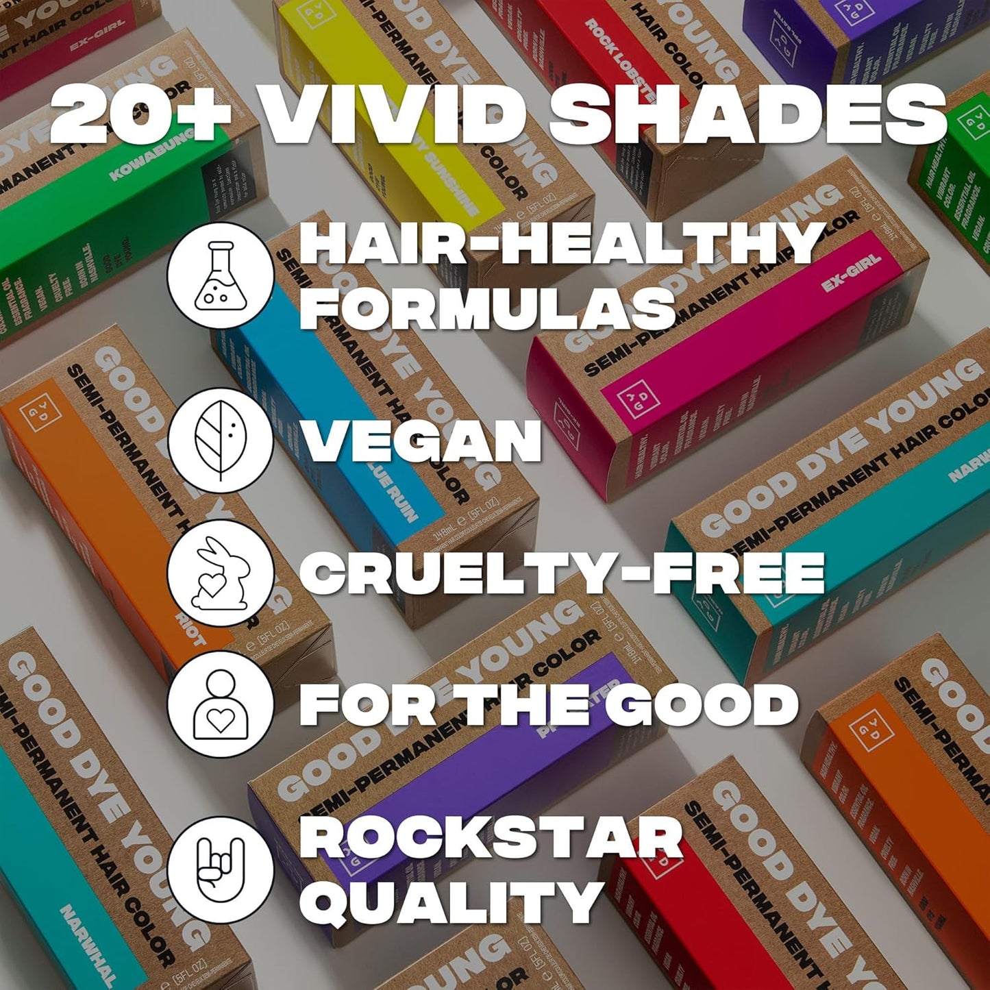Good Dye Young Semi-Permanent Hair Color, Vegan and Cruelty-Free Green Hair Dye, Last up to 24 Washes, Non-Damaging Conditioning Hair Color (5FL OZ, Kowabunga)
