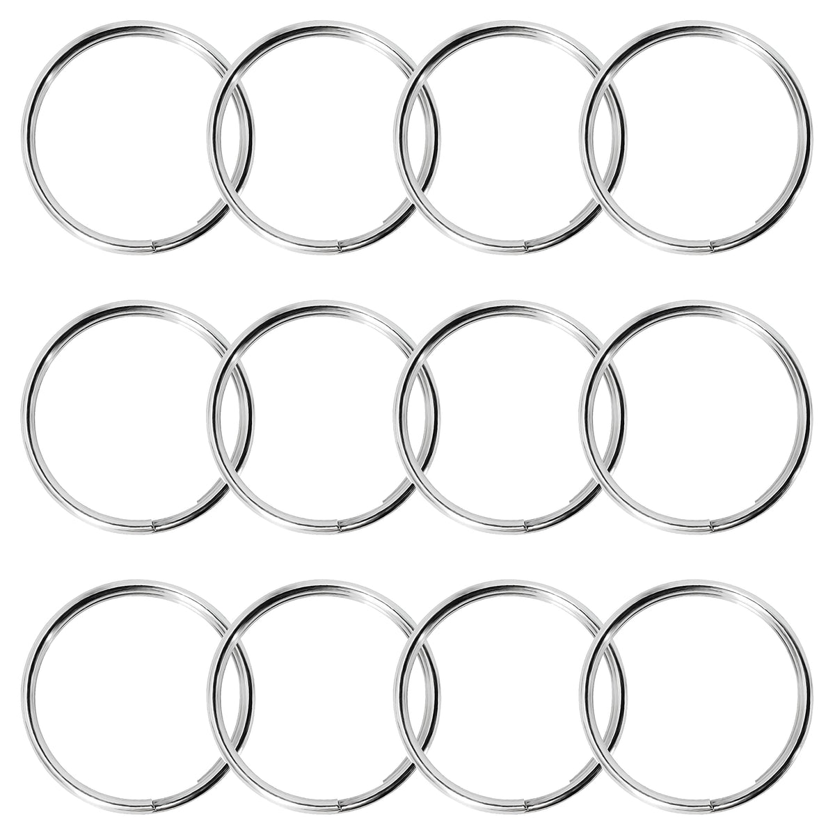 WICKED Scuba 316 Stainless Steel 2mm x 34mm Round Split Ring - 12 Pack