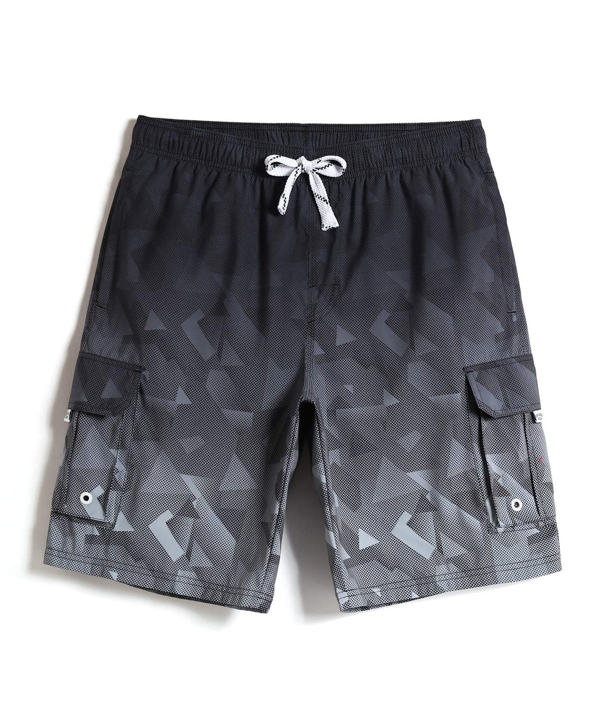 Insiswiner Mens Swim Trunks Quick Dry Beach Shorts Gray