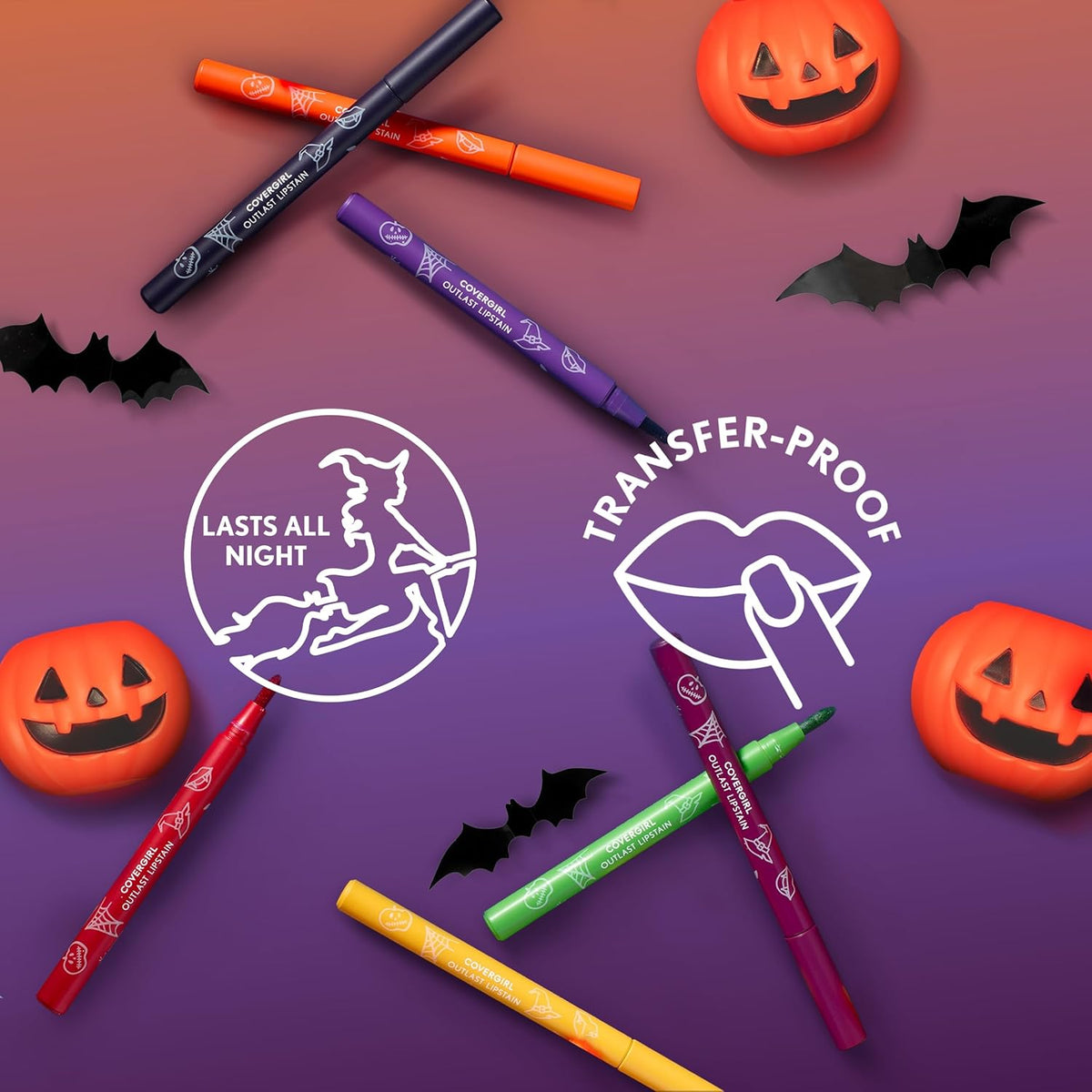Covergirl Outlast, Sweet & Corny, Lipstain Halloween Limited Edition, Transfer-Proof, Non-Drying, Lightweight, Buildable, 0.05oz