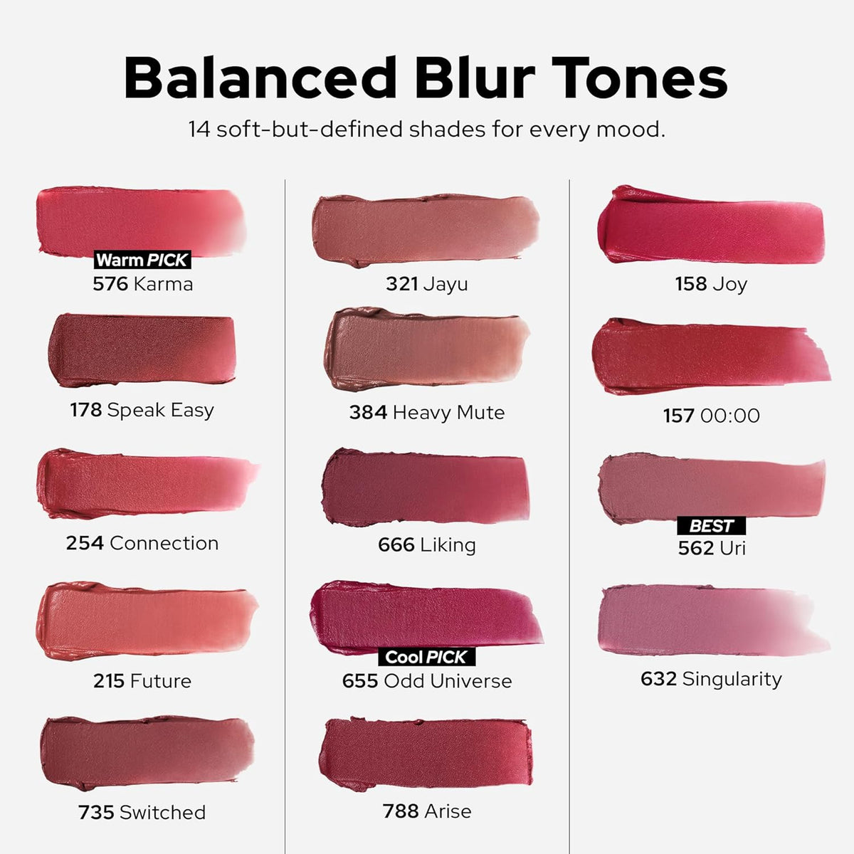 Unseen Blur Lip Tint Long-Lasting Stain, Blendable 3.2g (Speak Easy, 3.2)