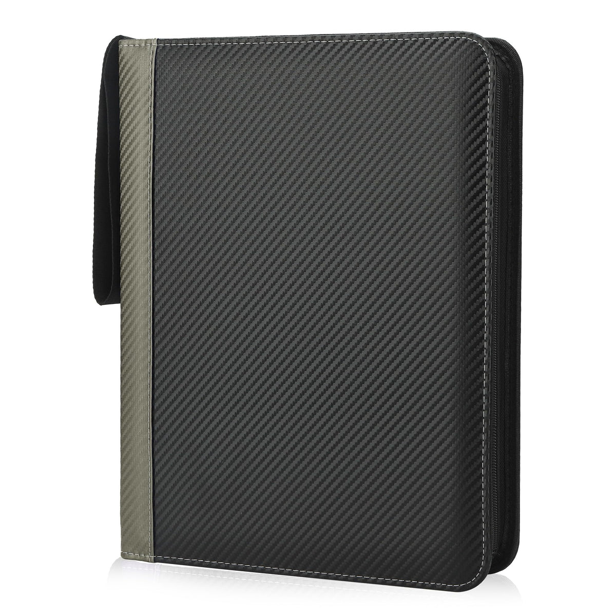 TCGUARD 9 Pockets Trading Card Binder with Sleeves Card Organizer, 900 Double Sided Pocket PU Card Collection Binder, Baseball Binder,for Sports Card, MTG, TCG Yugioh Card (Gray)