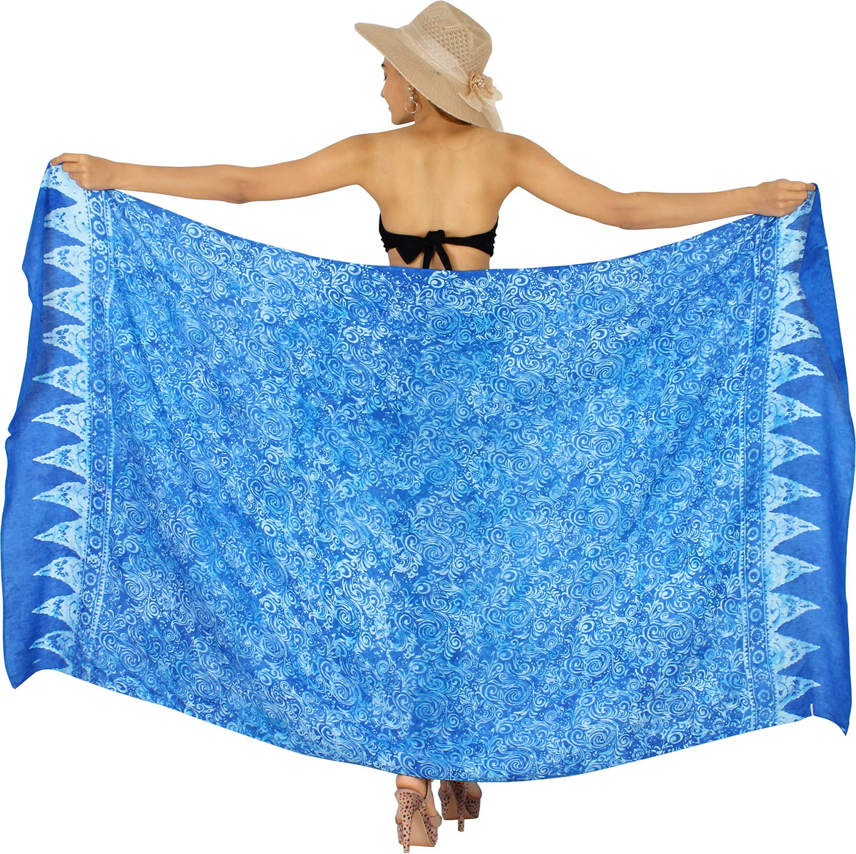 LA LEELA Women's Sarong Wrap Swimwear Cover up Wraps One Size Dodger Floral