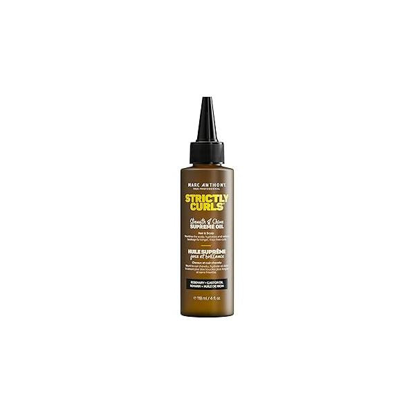 Marc Anthony Nourishing Scalp & Hair Supreme Oil, Strictly Curls - Adds Shine, Reduces Frizz and Breakage For Curly Rosemary, Castor Oil 4 fl oz