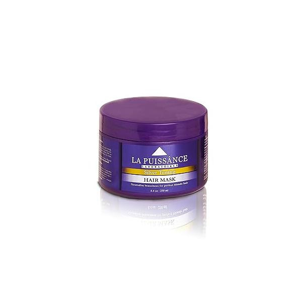 Silver Toning Purple Hair Mask for Blonde & Gray or white - Intense Hydration Neutralizes Brassiness, Revives Shine, Softens Hydrates For Home and Salon Use