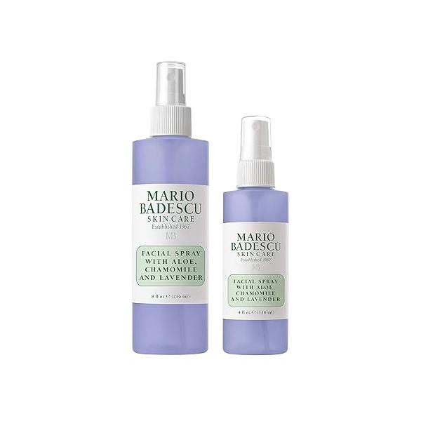 Mario Badescu Facial Spray with Aloe, Chamomile and Lavender for All Skin Types | Face Mist that Hydrates Restores Balance & Brightness