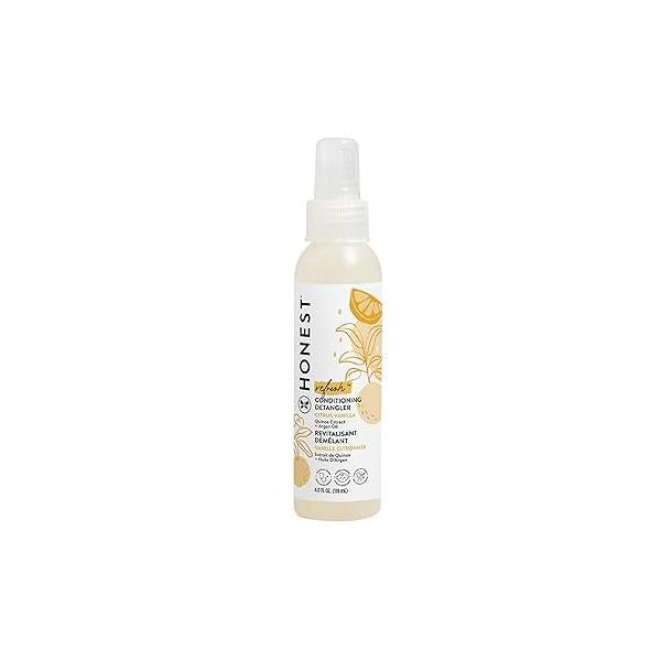 The Honest Company Conditioning Hair Detangler | Leave-in Conditioner + Fortifying Spray Tear-free, Cruelty-Free, Hypoallergenic Citrus Vanilla Refresh, 4 fl oz
