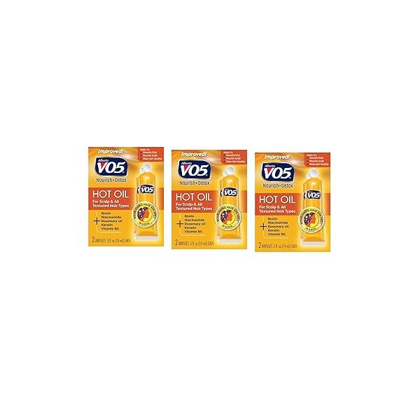 Vo5 Hot Oil Therapy Treatment 2 Count 0.5 Ounce (14ml) (3 Pack)