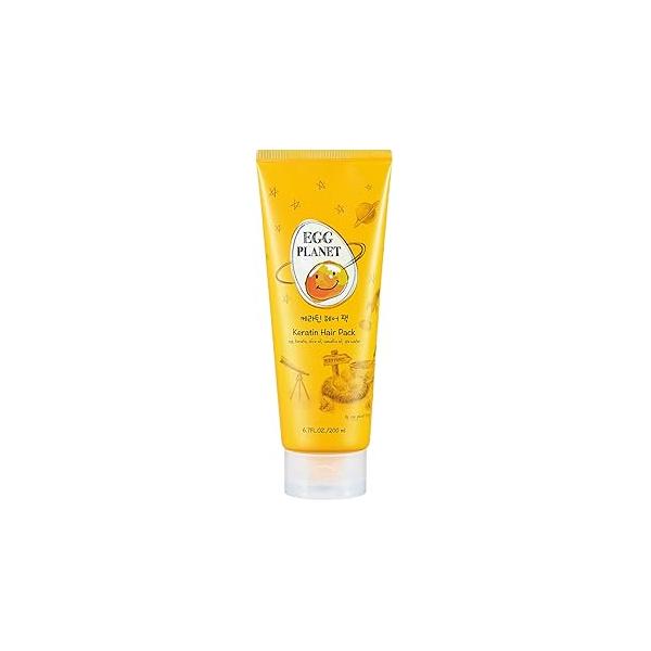 Daeng Gi Meo Ri- Egg Planet Keratin Pack, Extreme Damage Care, Rich Making Hair Smooth and Moisturizing for Damaged Hair, No Artificial Color, 200ml