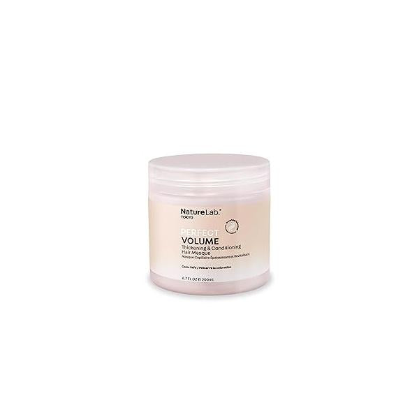 NATURELAB. TOKYO Perfect Volume Thickening & Conditioning Hair Masque | Hydrate While Adding Softness Smoothness 6.7 Fl Oz