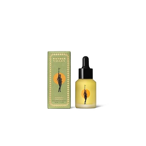 WONDER VALLEY - Rosemary Hair Oil | Vegan, Cruelty-Free, Sulfate-Free Boosts Shine, Tames Frizz, and Strengthens (1 fl oz 30 ml)