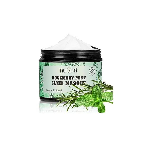 Rosemary Mint Strengthening Anti Hair Loss Mask ,Deep Conditioning Soothing Masque Infused Natural Sulfate Free Smoother Fluffier Regrowth Treatment for Frizzy Dry ,No Fragrance