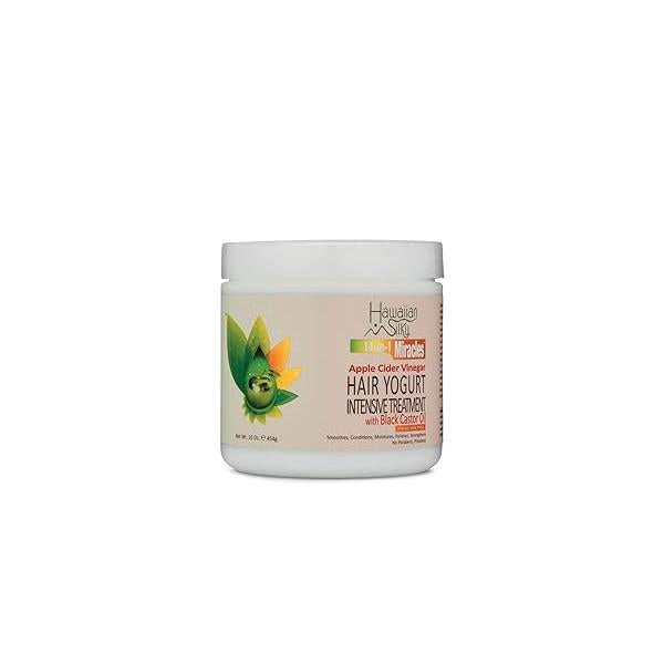Hawaiian Silky Hair Conditioner, 14-in-1 Miracles Intensive Treatment with Black Castor Oil, 16 fluid ounces, White