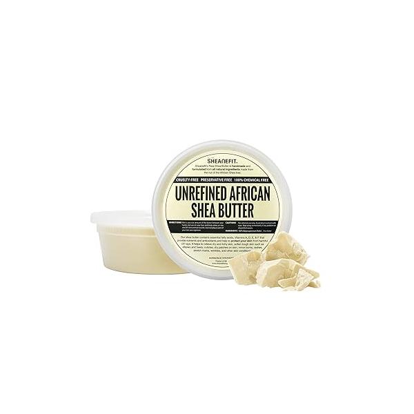 Raw Unrefined African Shea Butter, Natural Body Soft & Smooth Daily Moisturizer For Face Ivory 8oz (Pack of 1)