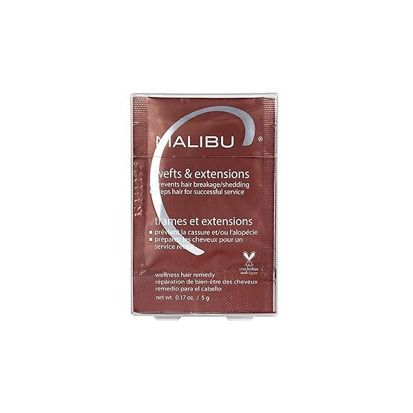 Malibu C Wefts & Extensions Wellness Hair Remedy - Removes Build Up + Prevents Breakage Prepares Natural for Extension Application