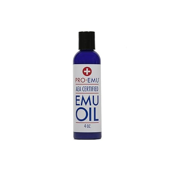 OIL (4 oz) All Natural Emu Oil - AEA Certified Made In USA Best for Face, Skin, Hair and Nails.