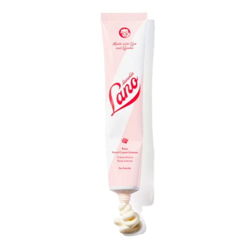 Lanolips Hand Cream - Lanolin Lotion with Rose Oil, Shea Butter & Vitamin E - Cuticle & Hand Cream for Dry Cracked Hands - Cruelty-Free, Dermatologist Tested - Rose (50ml / 1.69 fl oz)