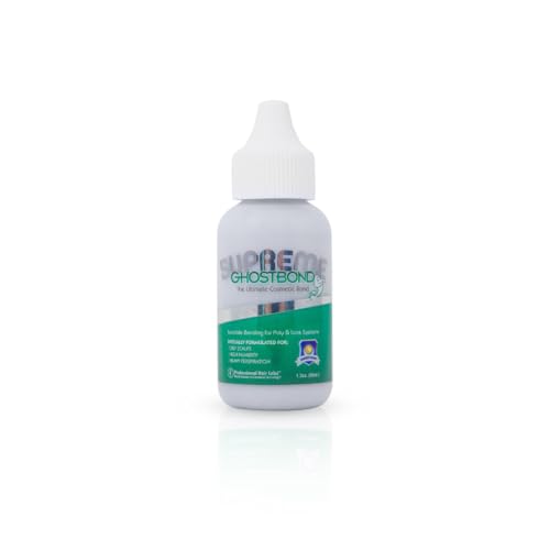 GHOSTBOND Supreme No Shine Poly & Lace Adhesive - 1.3oz - Invisible Bonding Glue: Strong Hold Wig Glue for Poly and Lace Hairpiece, Wig, Toupee Systems, Lace Front Glue - Matte