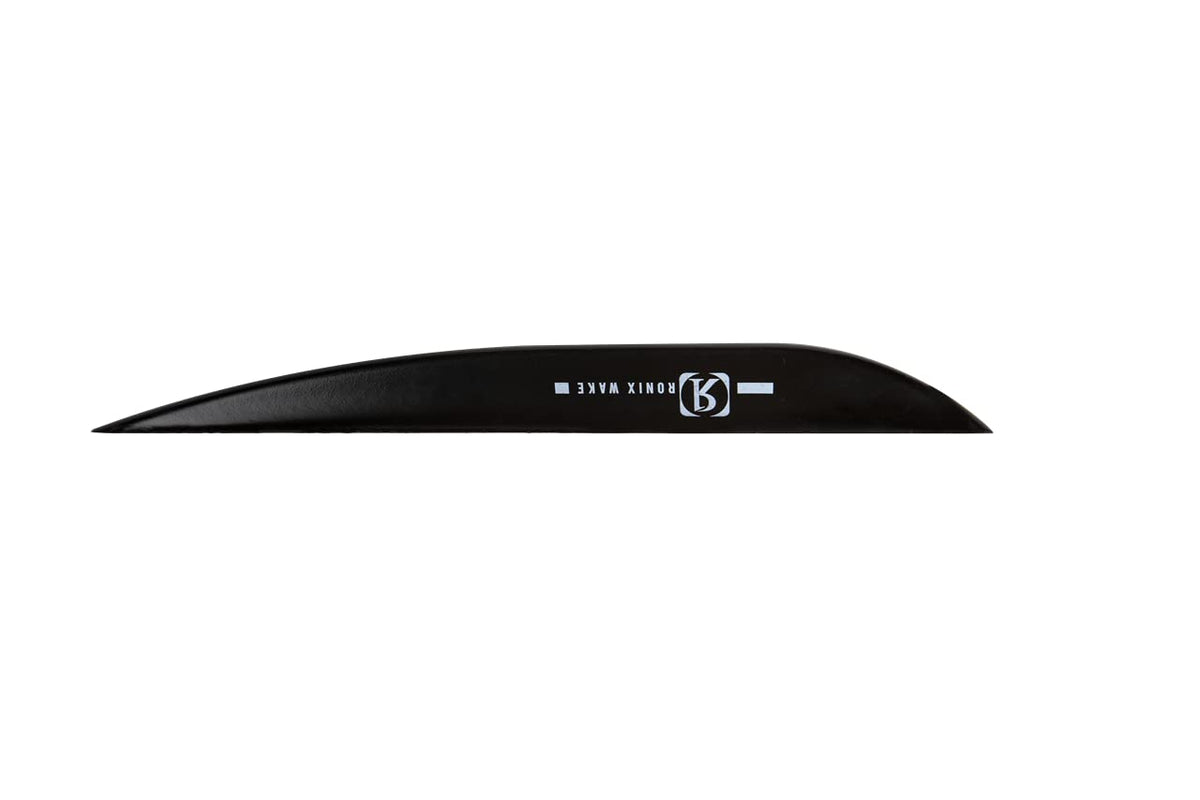 Ronix Fiberglass Asymmetrical Wakeboard Fin (2 Pack), Black, 0.8 Inches