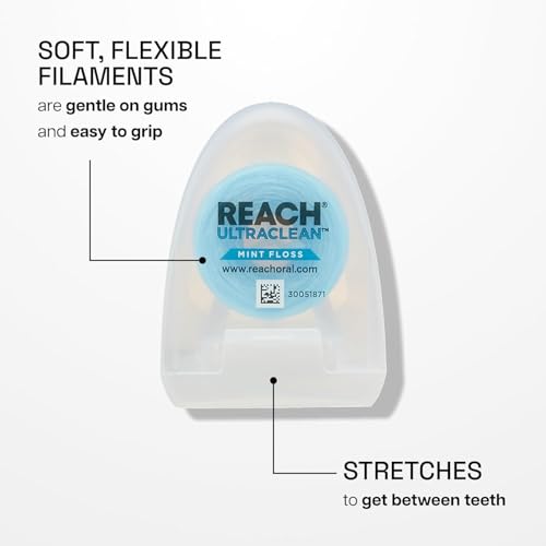 REACH Ultraclean Dental Floss, Oral Care, Mint-Flavored, 1 Count (Pack of 7)