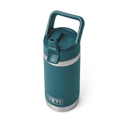YETI Rambler Jr. 12 oz Kids Bottle, with Straw Cap, Wildflower Fuchsia