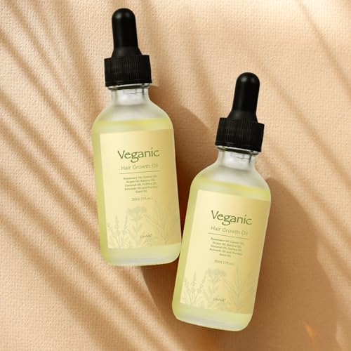 Veganic Natural Hair Growth Oil Kit, Veganic Hair Oil for Hair Growth 2pcs.